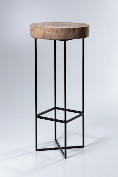 bar table with log top bar table with log top